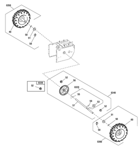 Wheels And Tires Group Diagram and Parts List for 1696610-00-1024LD 2016 Briggs and Stratton Snow Blower